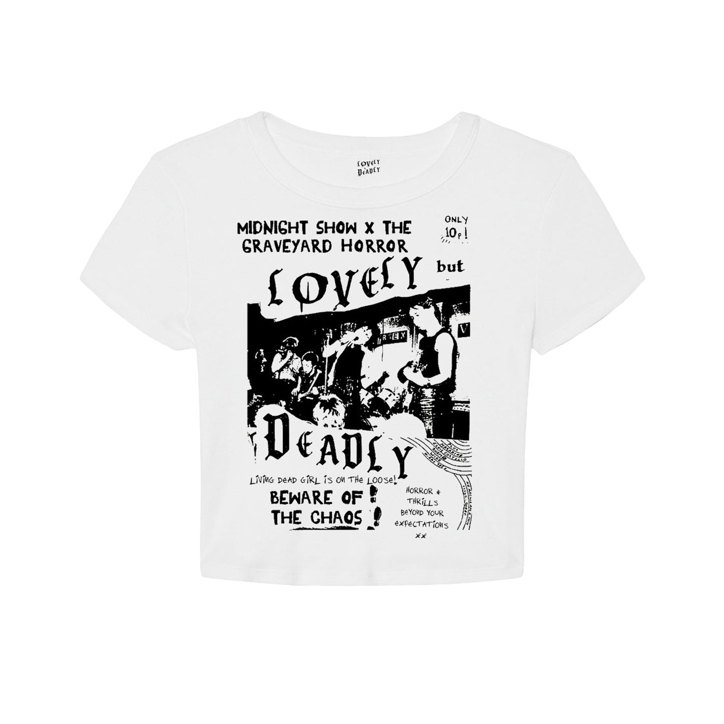 Graveyard Horror Crop Tee